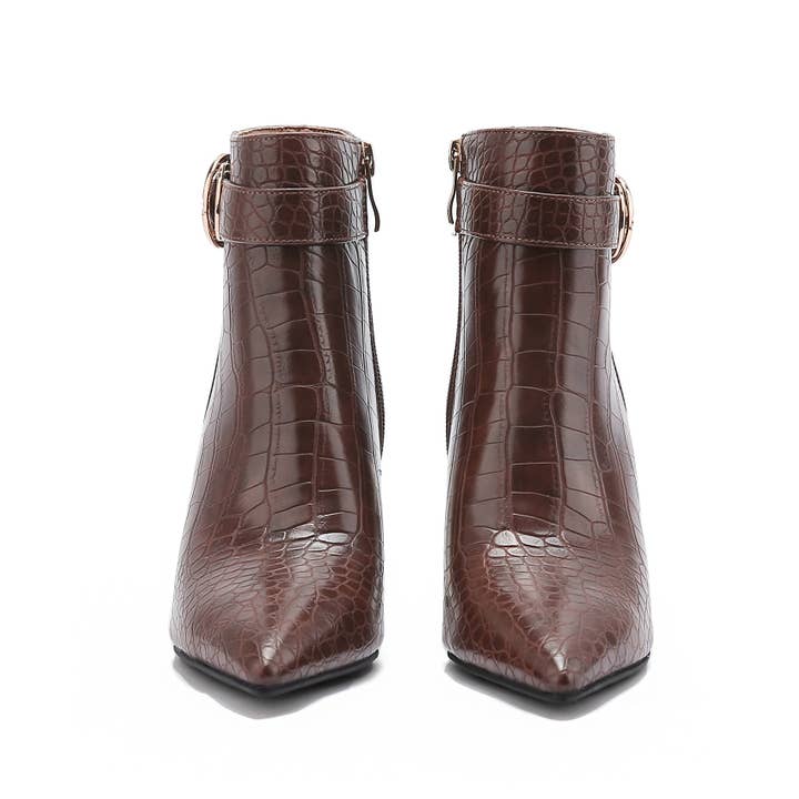 LADY COUTURE - Vendita all'ingrosso Stivaletti - Donna - Stivaletto con tacco in metallo e stampa Groovy Croco17