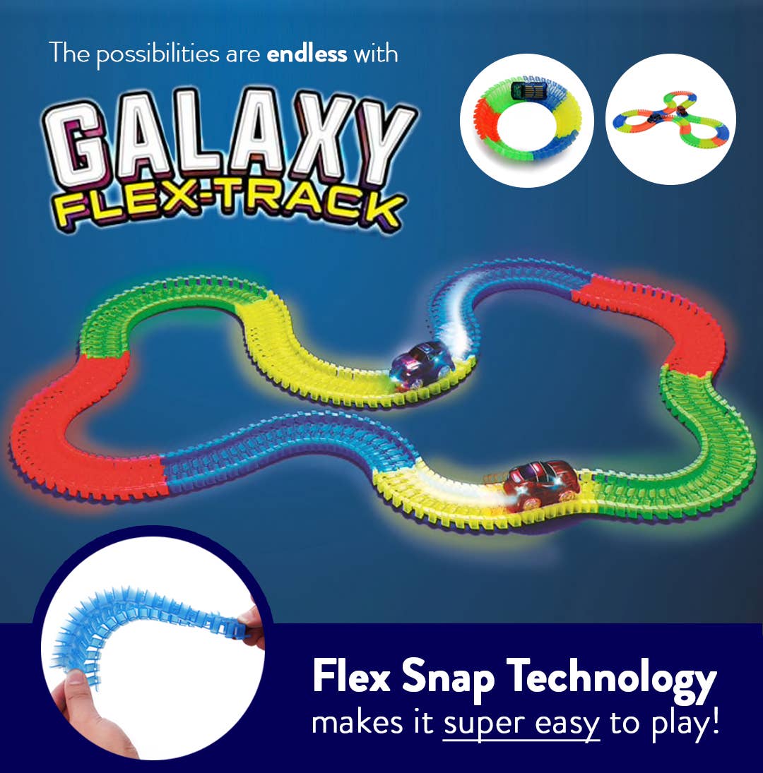 World Tech Toys - Wholesale Toy Set - Kids - Galaxy Flex-Track 220 PC Glow Track Electric LED Light Car4