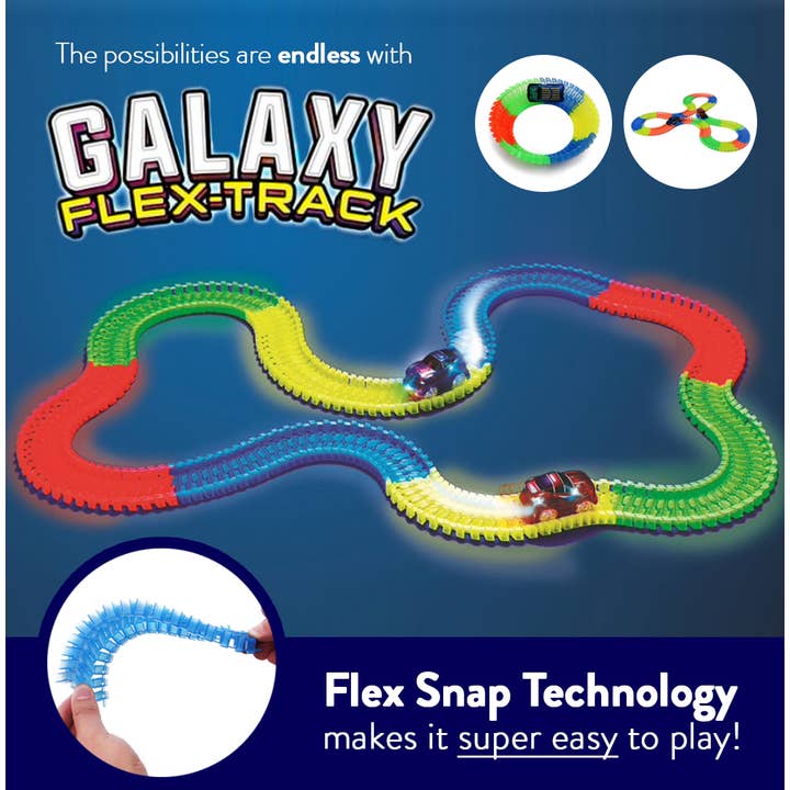 World Tech Toys - Wholesale Toy Set - Kids - Galaxy Flex-Track 220 PC Glow Track Electric LED Light Car4