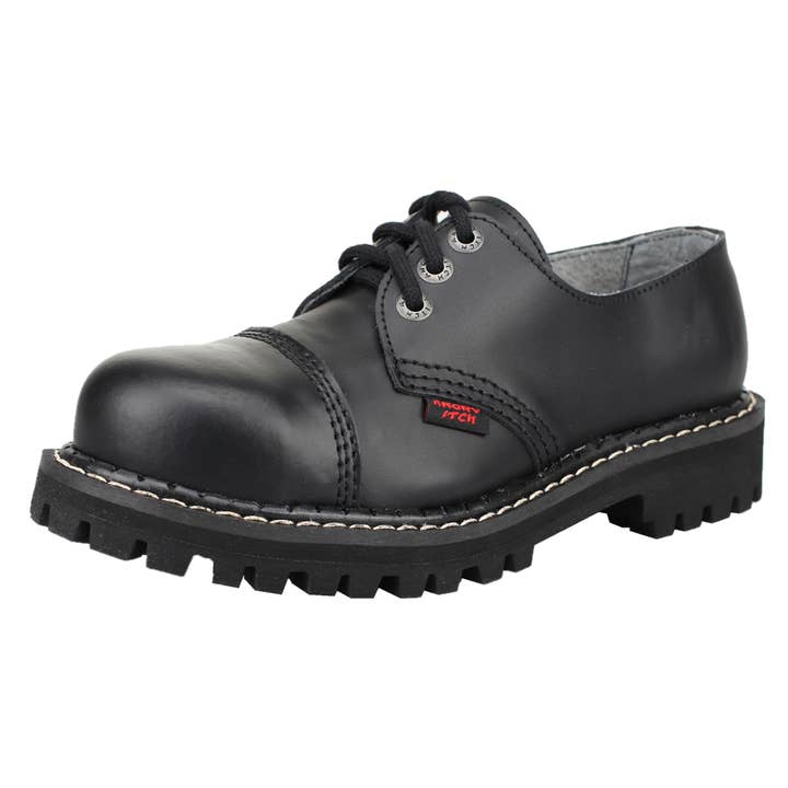 03-Hole - Couro Preto - EU-36 por atacado de Angry Itch - Premium Boots