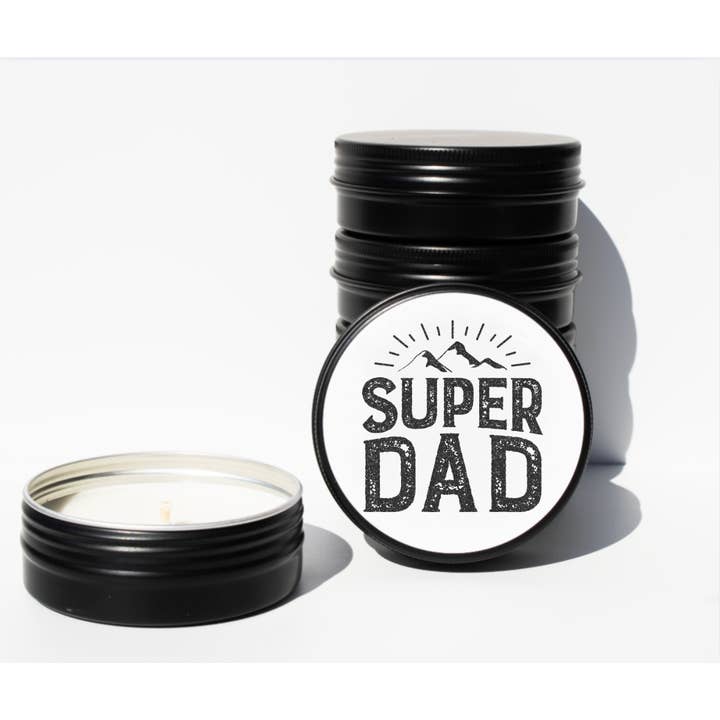 Super Dad Travel Tin Soy Candle – 2 oz for wholesale by Val Viola Candles