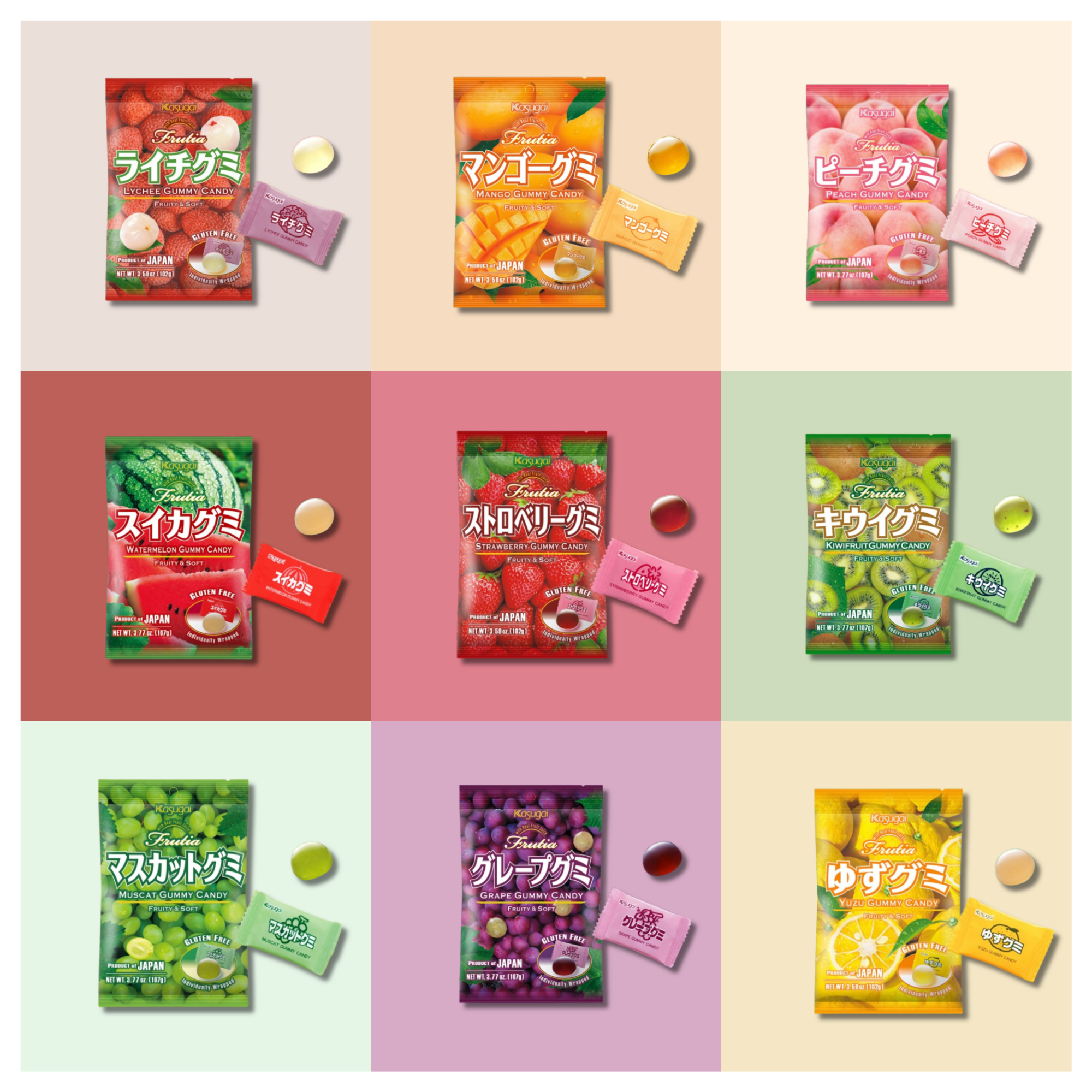 Tanuki Towne - Wholesale Gummy - Kasugai Japanese Fruit Flavored Gummies 2