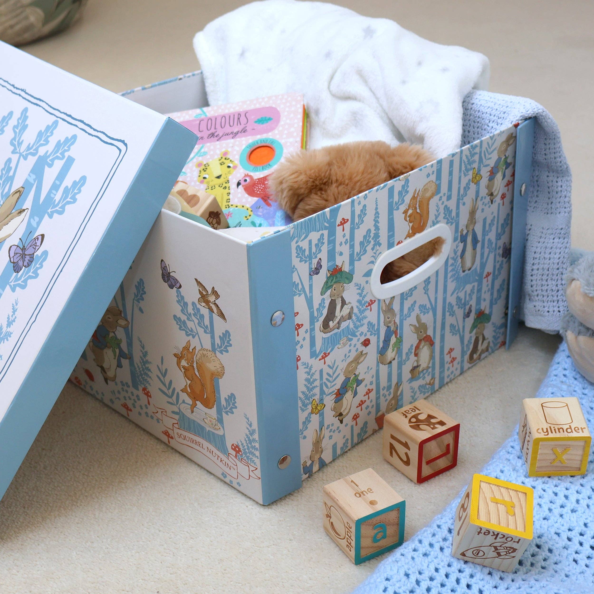 Robert Frederick Ltd – wholesale Storage bin – Child & baby – Peter Rabbit Forest Picnic Collapsible Storage Box2