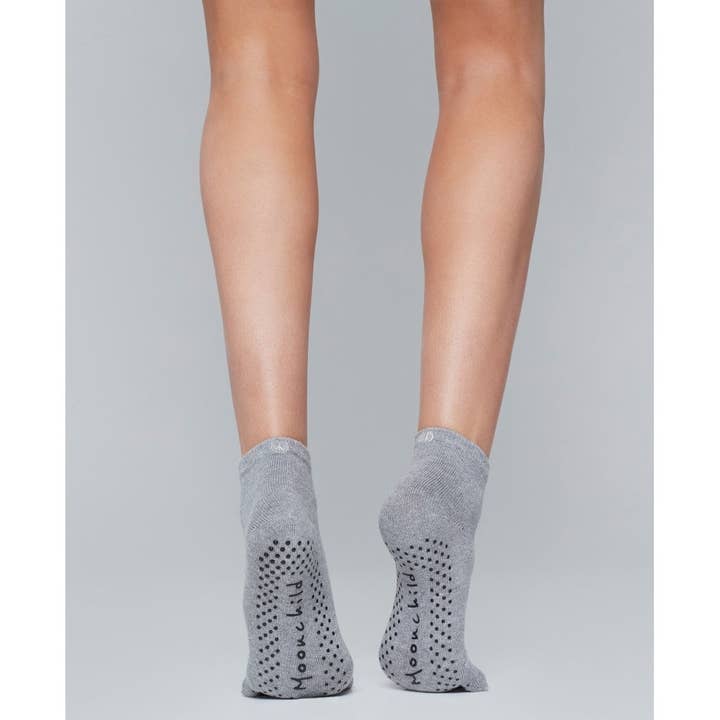 Moonchild Yoga Wear - Wholesale Socks - Women's - Moonchild Grip Socks - High - Heather Grey4