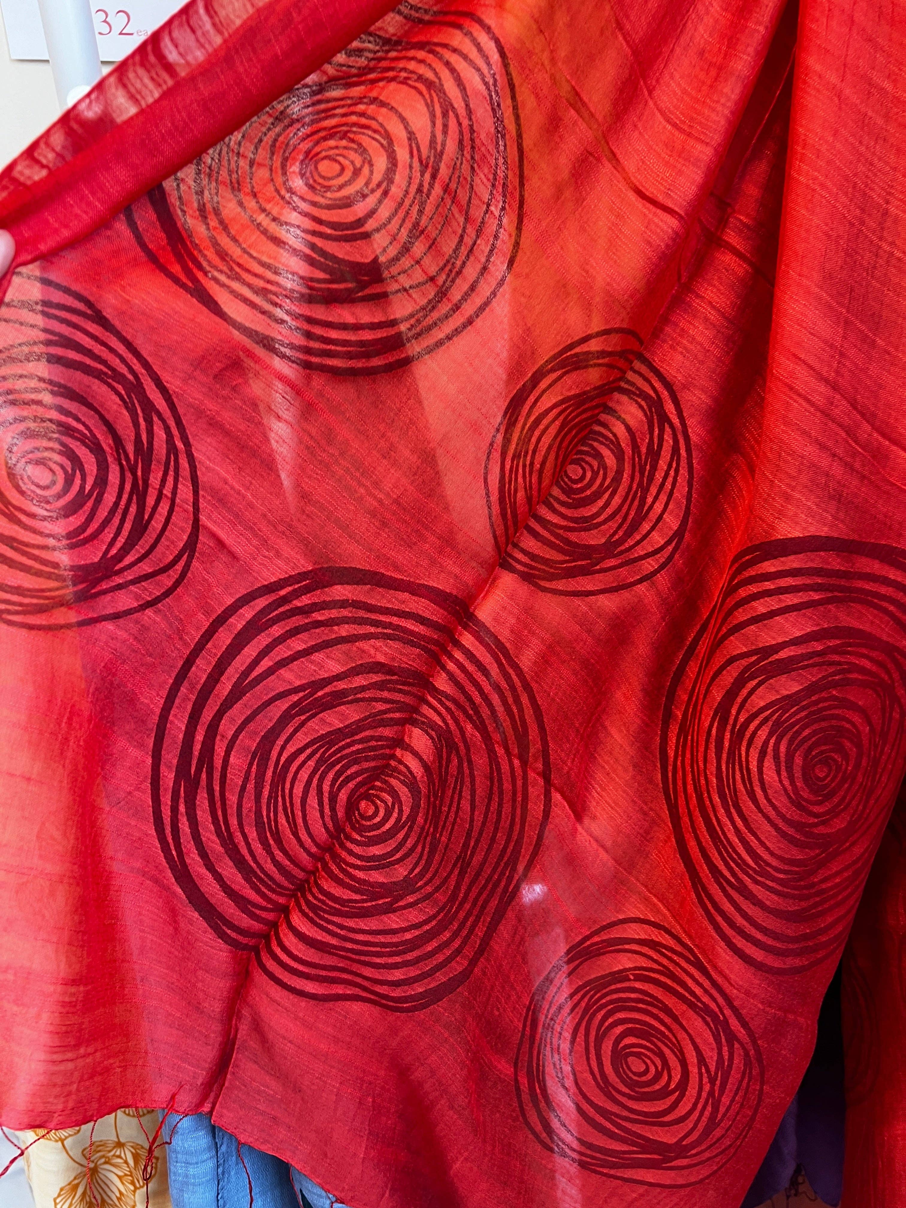 Wooven - Wholesale Scarf - Women's - Screen Printed Silk Blend Scarves in 13 colors and patterns, hand printed in Vietnam11