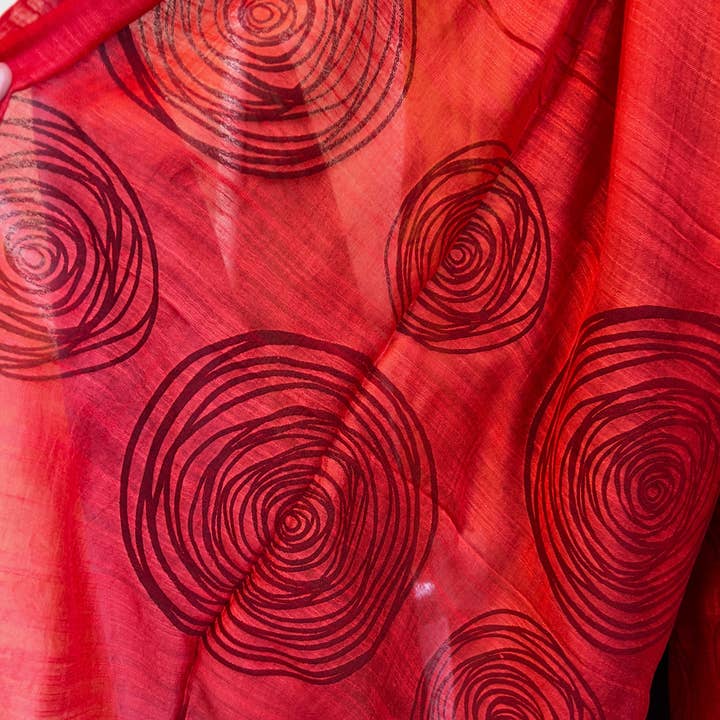 Wooven - Wholesale Scarf - Women's - Screen Printed Silk Blend Scarves in 13 colors and patterns, hand printed in Vietnam11