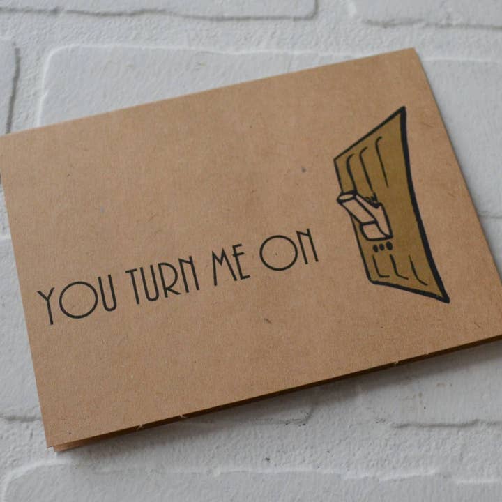 This & That Creations, INC. - Wholesale Valentine's Day Card - You turn me on | Love Greeting Cards | Happy Valentine's Day