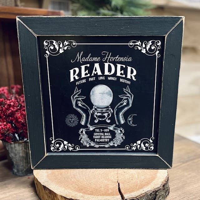 JanMichaels Art & Home – Großhandel Wandschild – SIX492A Meine Kristallkugel — Halloween — Herbst — Gruselig — Schwarz — Kunst1