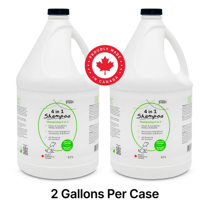 Dog Shampoo 4 in 1, White Tea & Cucumber Scent 3.7L for wholesale by Enviro Fresh