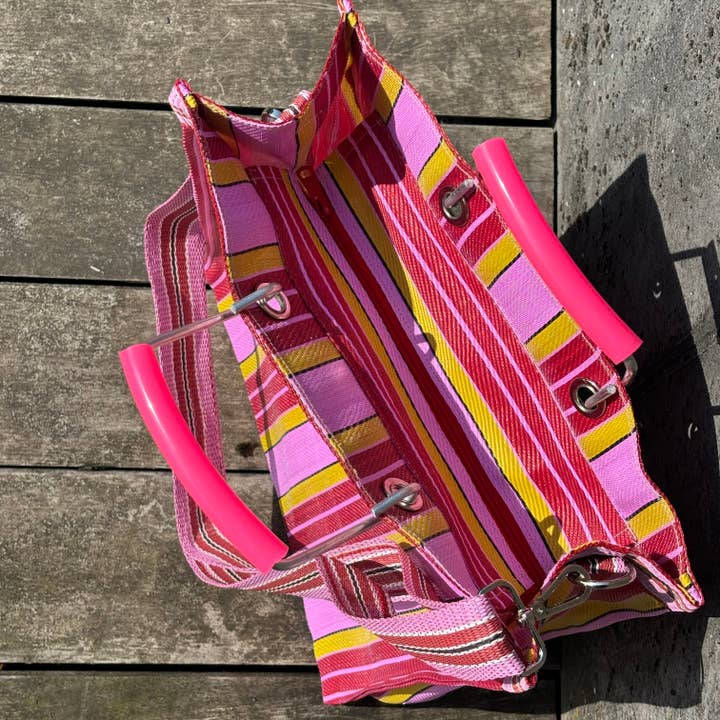 Muno - Wholesale Tote Bag - Women's - Recycled Nylon Tote Bag Berry Twist3