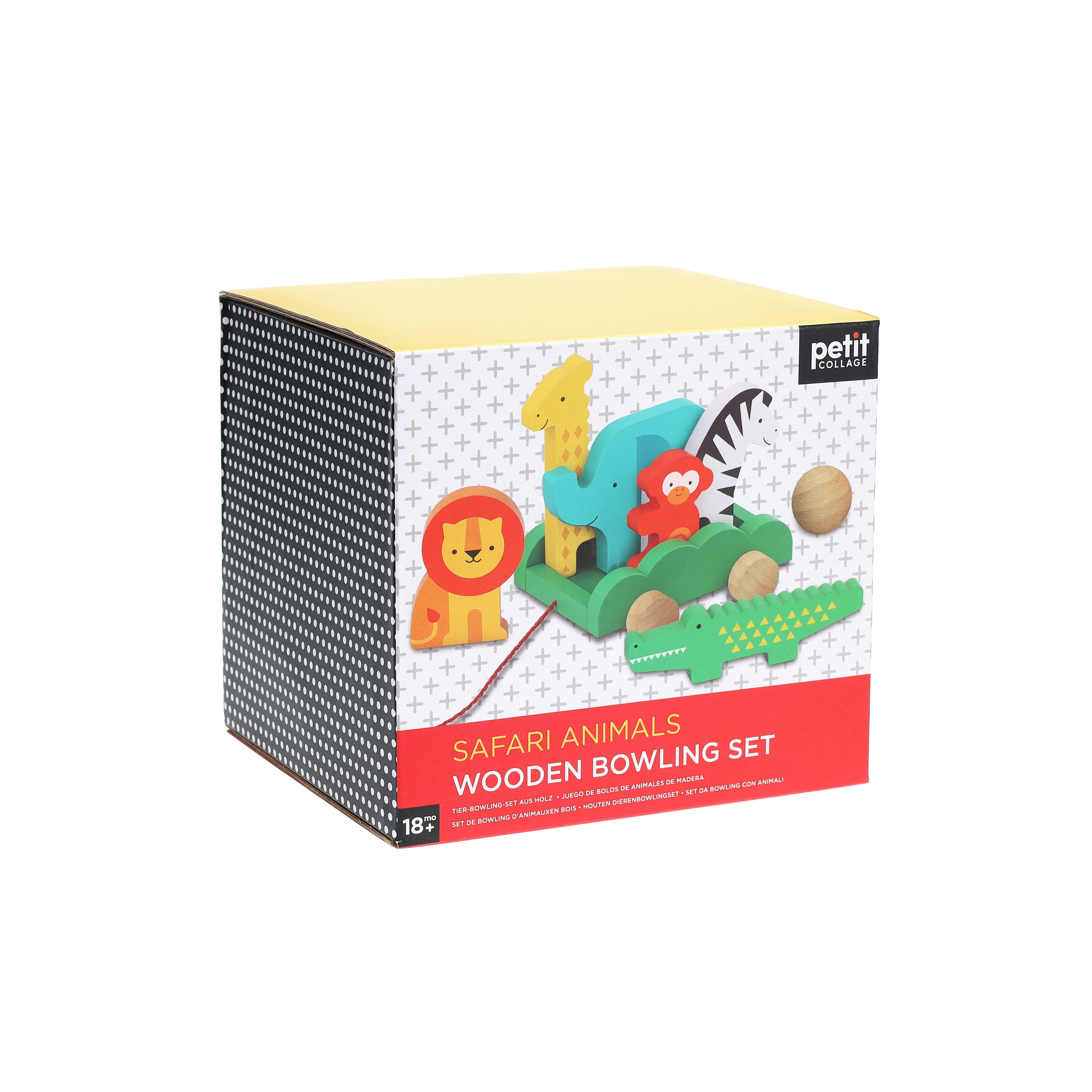 Chronicle Books - Wholesale Wood Toy - Kids - Safari Animals Wooden Bowling2