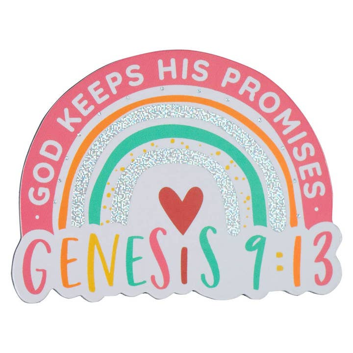 Christian Art Gifts - Wholesale Magnet - Magnet Rainbow God Keeps His Promises Gen. 9:13