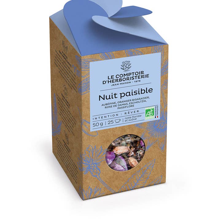 LE COMPTOIR D'HERBORISTERIE - Wholesale Health/Detox Tea - ORGANIC PEACEFUL NIGHT HERBAL TEA 50G0