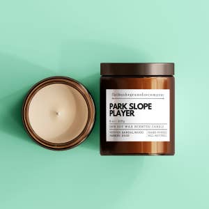 Park Slope Player 100% Soy Wax Candle for wholesale by Flatbush Granola Company