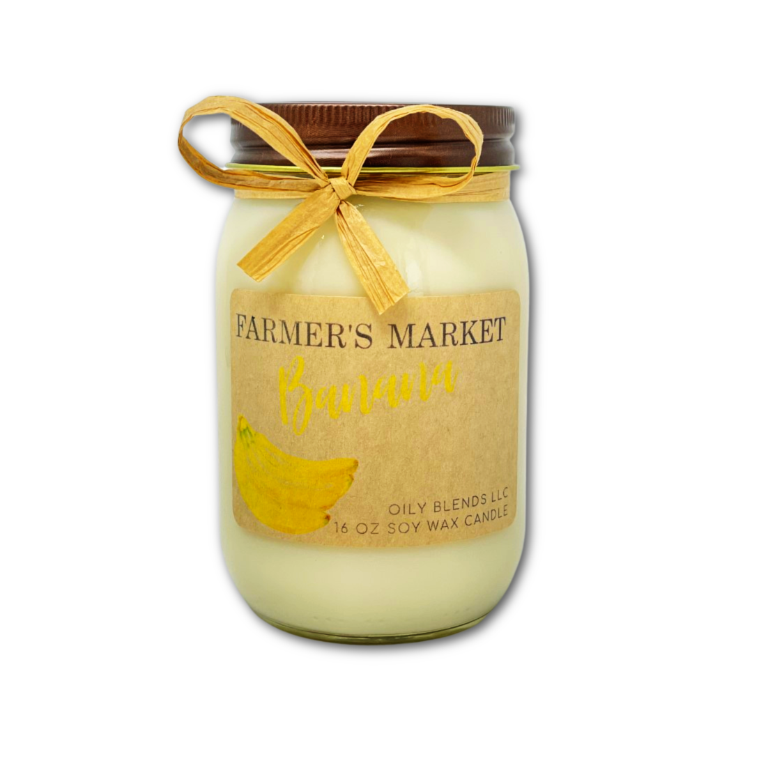 Oily Blends - Wholesale Jar/Filled Candle - Jumbo Farmer's Market Candles - 100 Hour Burn Time10