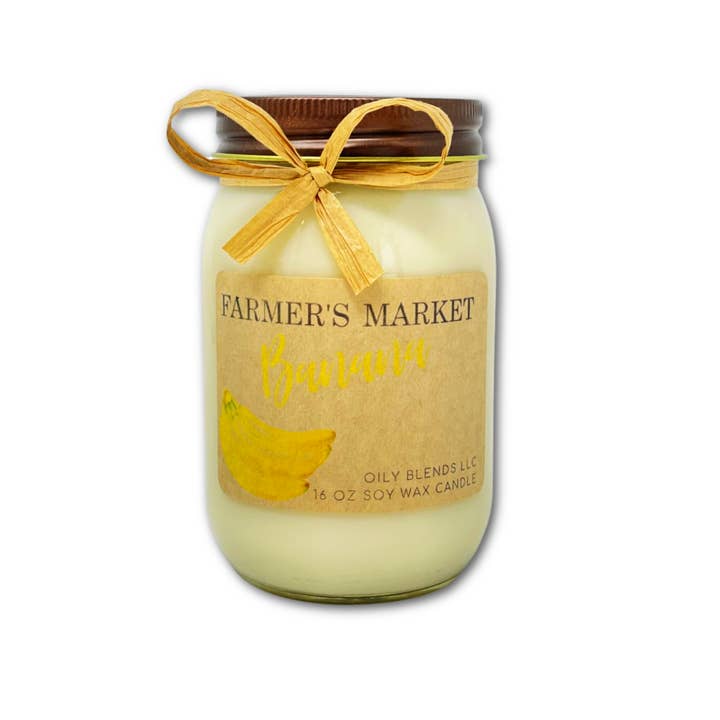 Oily Blends - Wholesale Jar/Filled Candle - Jumbo Farmer's Market Candles - 100 Hour Burn Time10