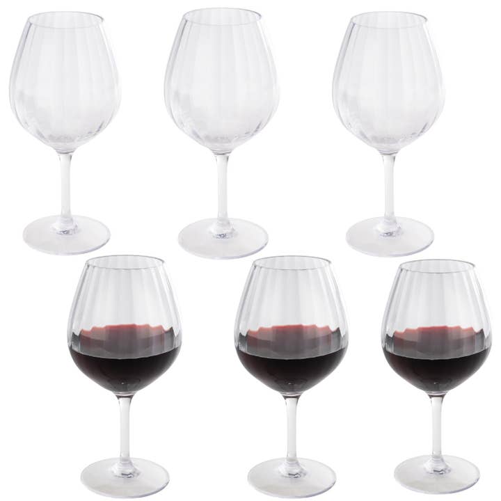 Red wine glass - set of 6 for wholesale by APS Germany