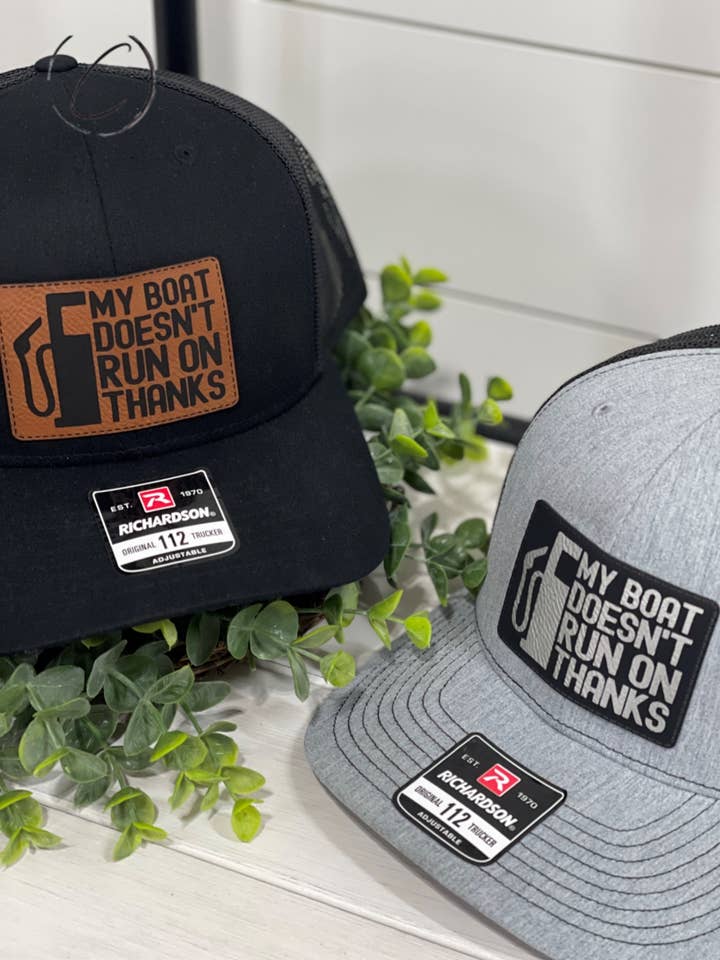 Adult Boat Doesn't Run On Thanks Patch Snapback Hat for wholesale by CMD Wholesale