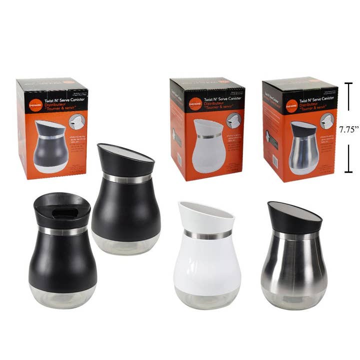 Luciano Gourmet - Wholesale Canister - L.Gourmet Twist N' Serve Canister