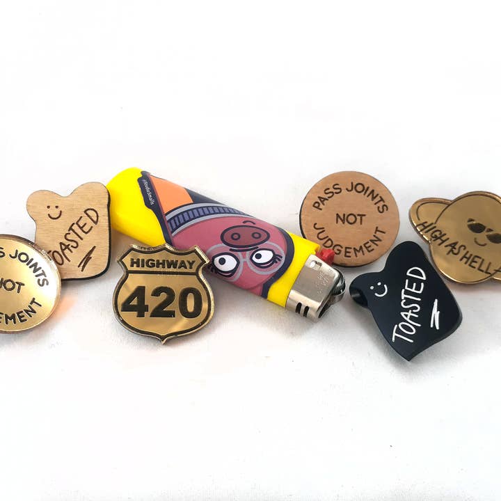 Weed/420 Pin Variety Pack for wholesale by Studio Smalls