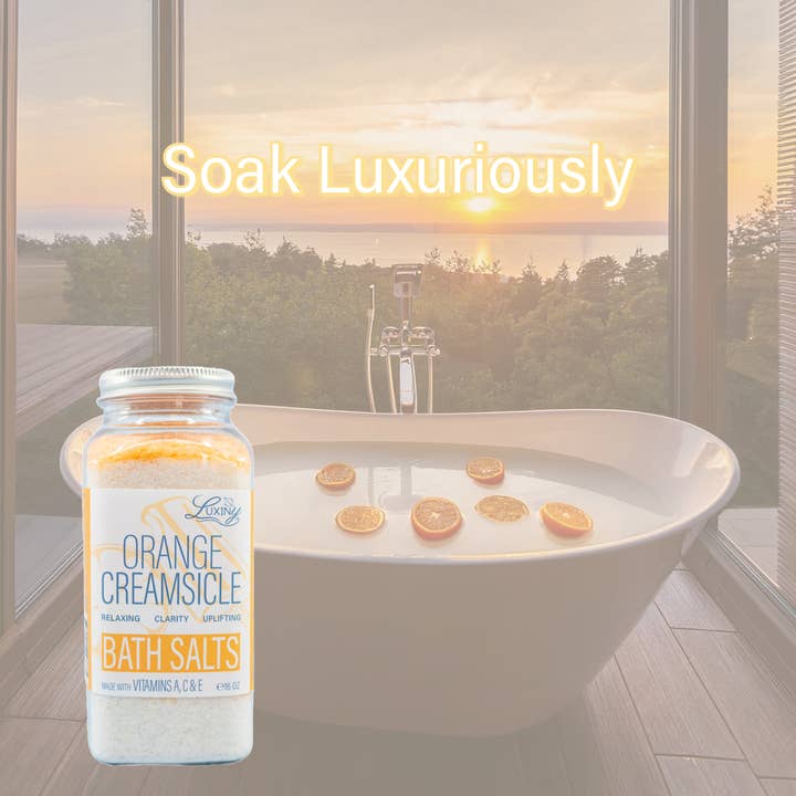 Luxiny Products - Luxurious Bath and Body - Wholesale Bath Salts - Bath Salts | Orange Creamsicle | 20 oz | Bath Salts Soak