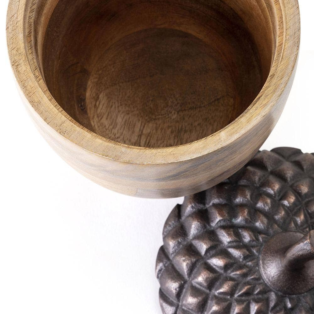 A&B Home Group Inc. - Wholesale Decorative Tabletop Object - S/2 Aluminium And Wood Acorns4