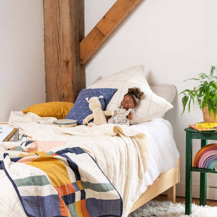 Anchal - Wholesale Quilt - Kids & Baby - Patchwork Plaid Baby Quilt3