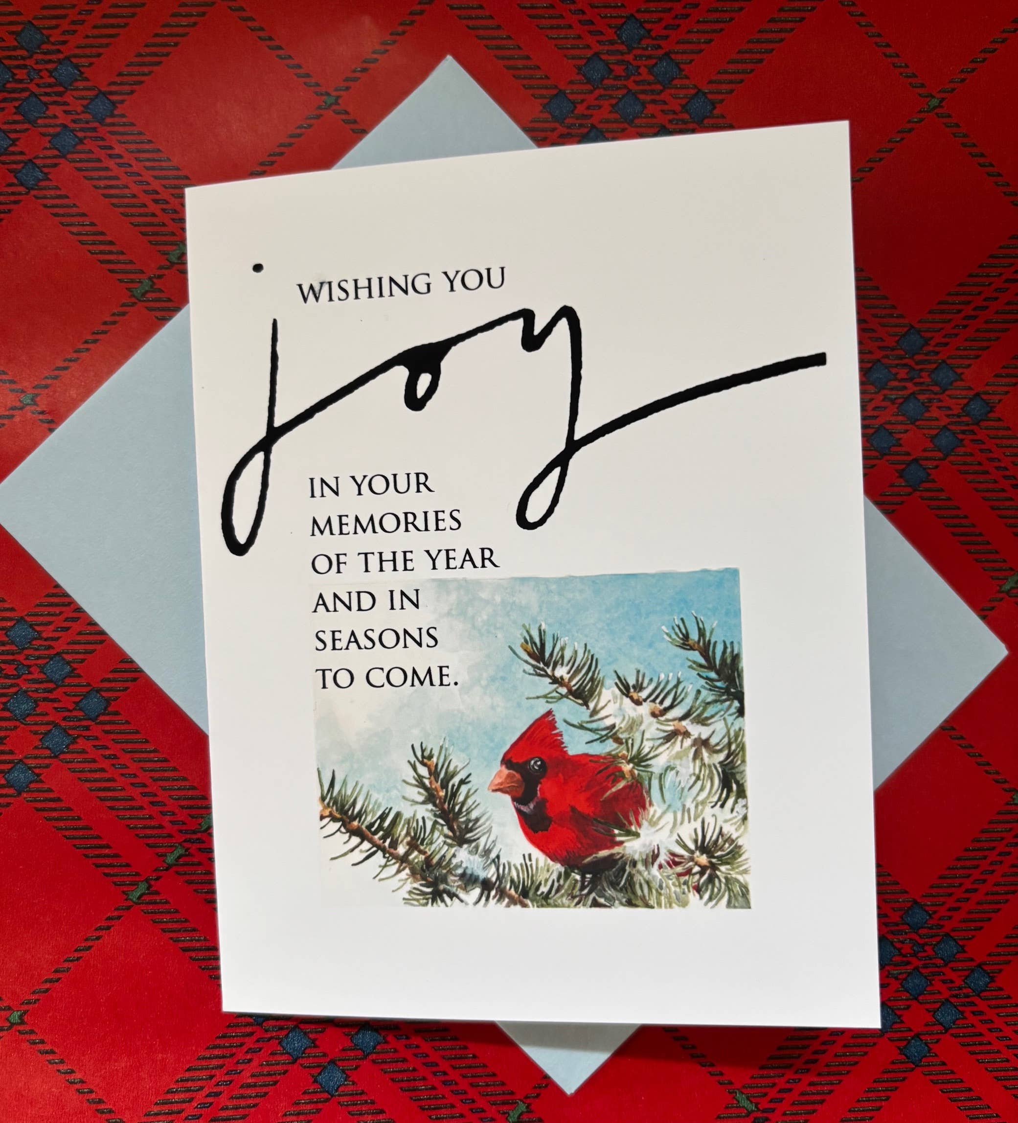 Karen Ritz Cards - Wholesale Season's Greetings Card - Cardinal Joy Holiday Notecard3