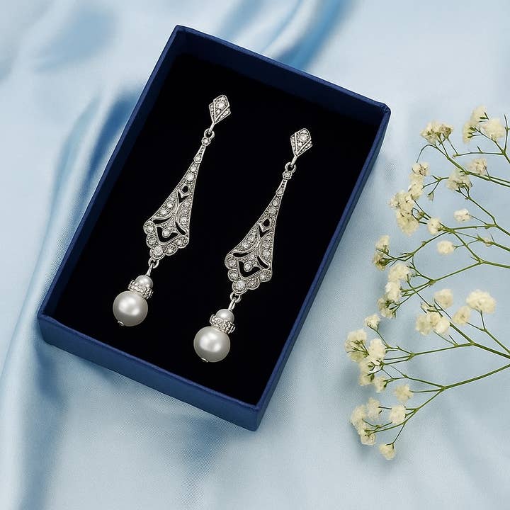 Wild & Free - Wholesale Dangle Earrings - Pendientes Art Deco, pendientes inspirados en los años 1920.