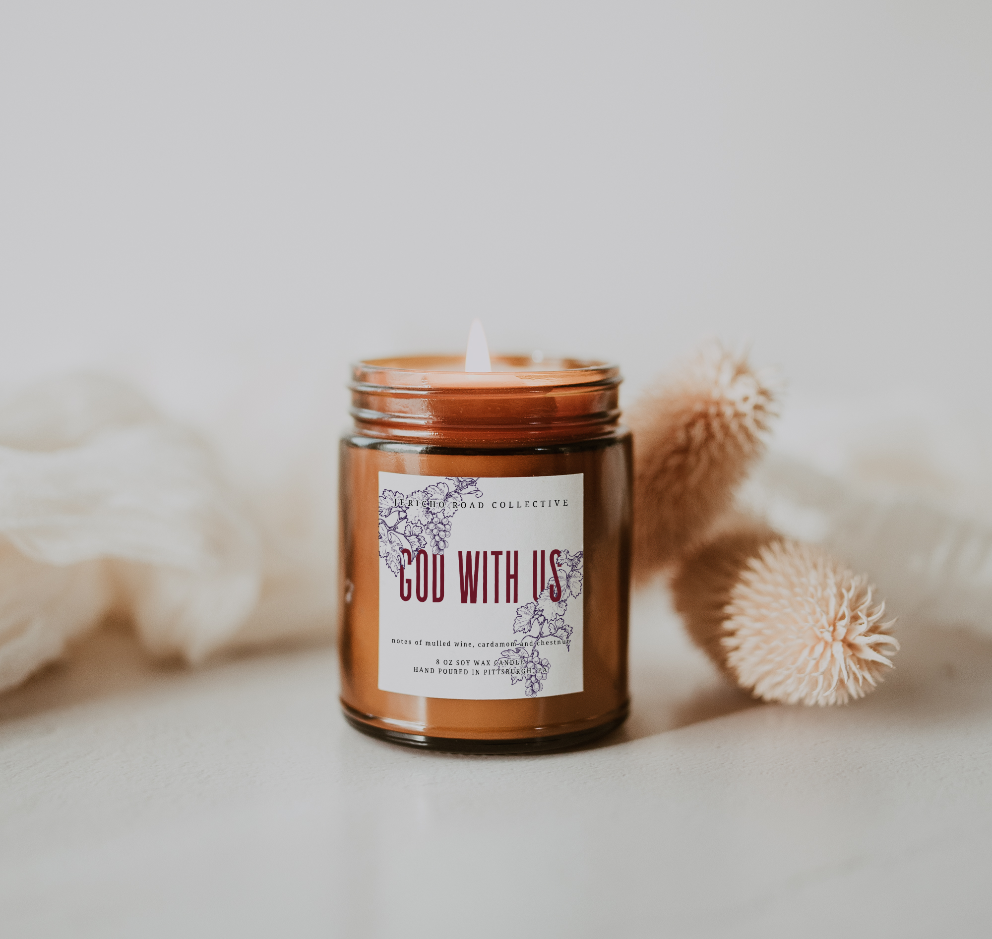 Jericho Road Collective – wholesale Jar/filled candle – God With Us Soy Wax Candle1