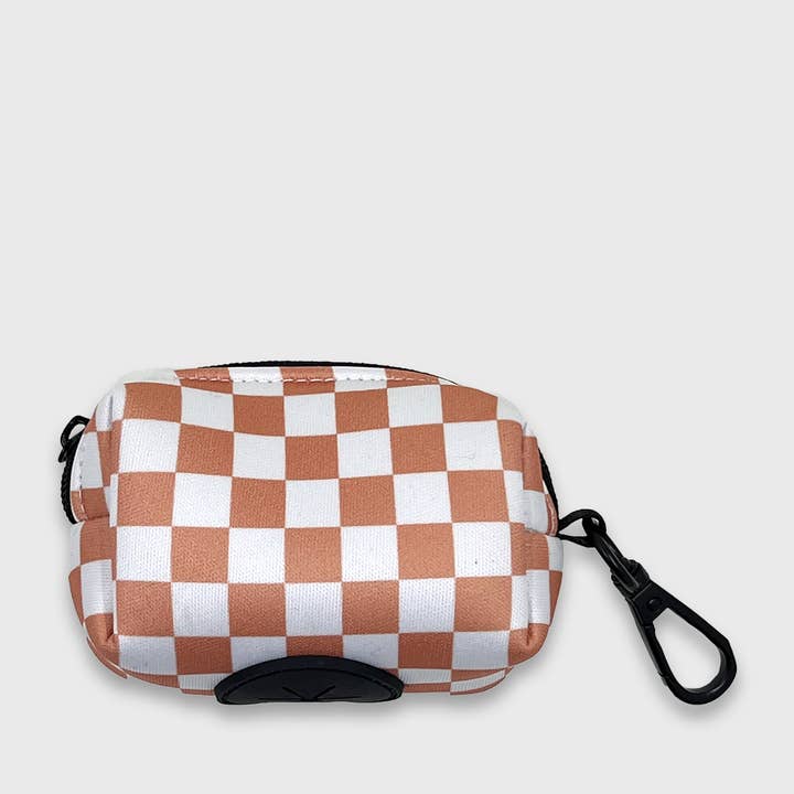 Sacchetto per escrementi di cane a scacchi rosa polveroso per la vendita all'ingrosso da parte di RACKETPACK