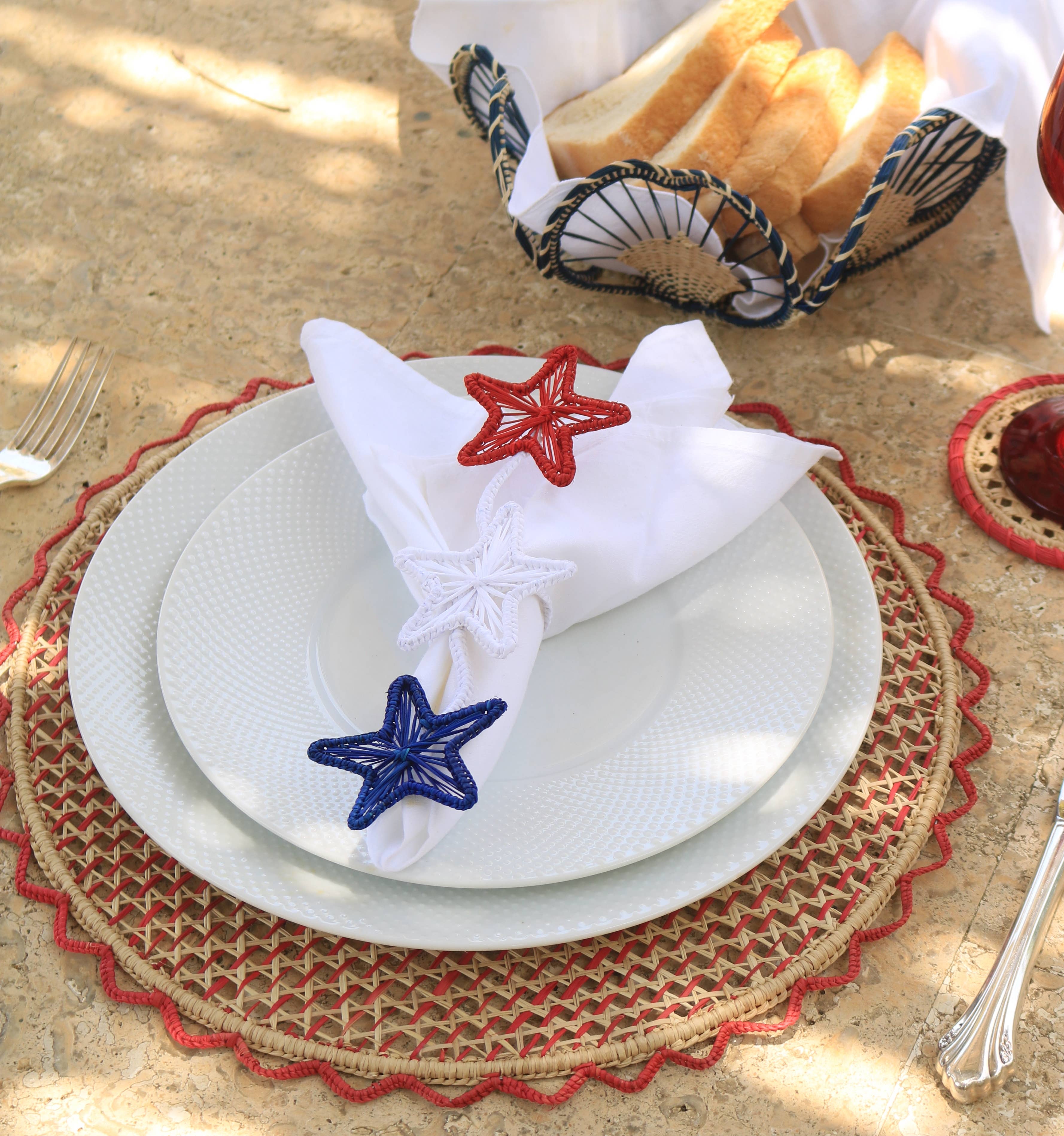 Klatso - Vendita all'ingrosso Anelli portatovagliolo - Portatovagliolo Patriotic Star1