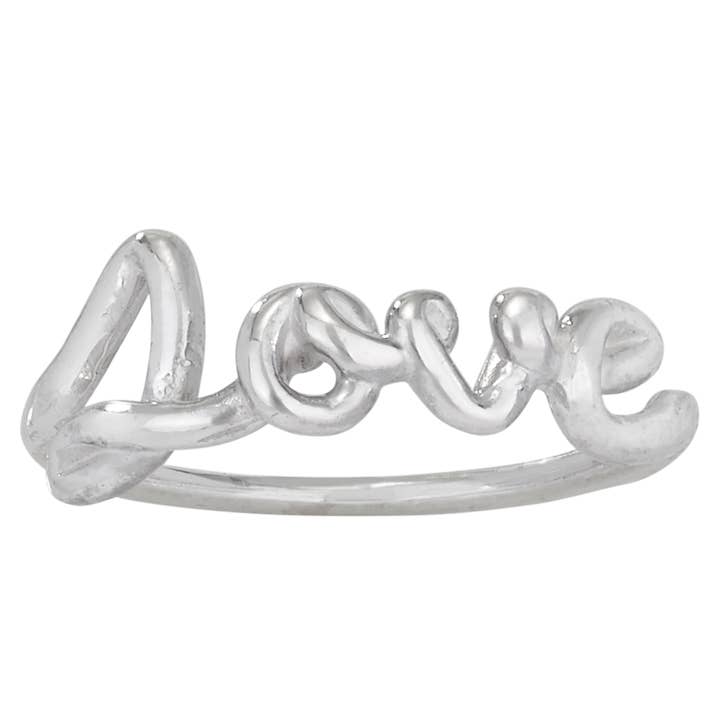 Bague « Love » en argent sterling pour la vente par Tiger Mountain Jewelry
