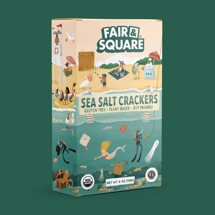 Fair & Square - Wholesale Crackers - Sea Salt Crackers | 4oz box0
