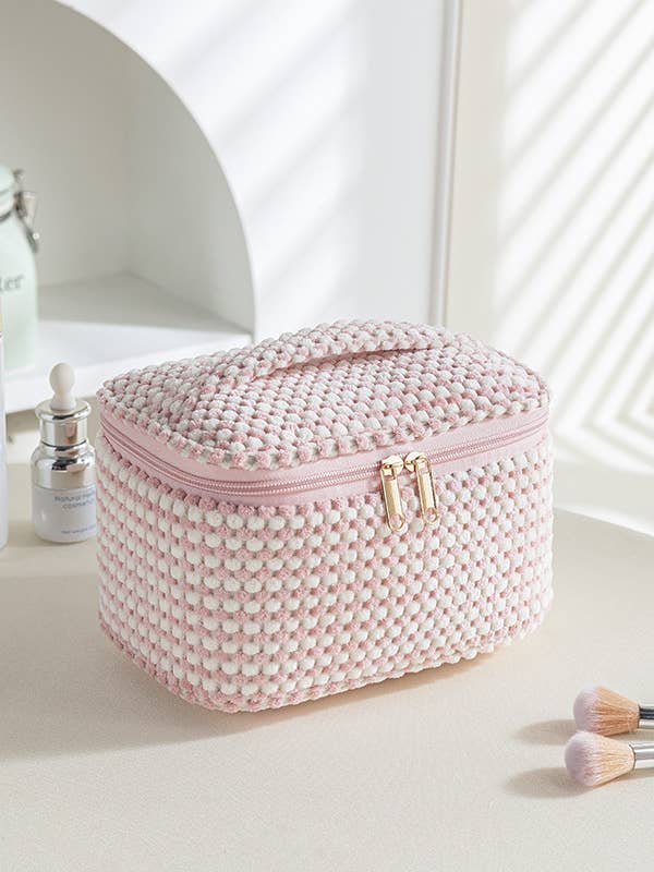 Large Capacity Corduroy Square Bucket Bag Makeup Bag for wholesale by Crave by FW