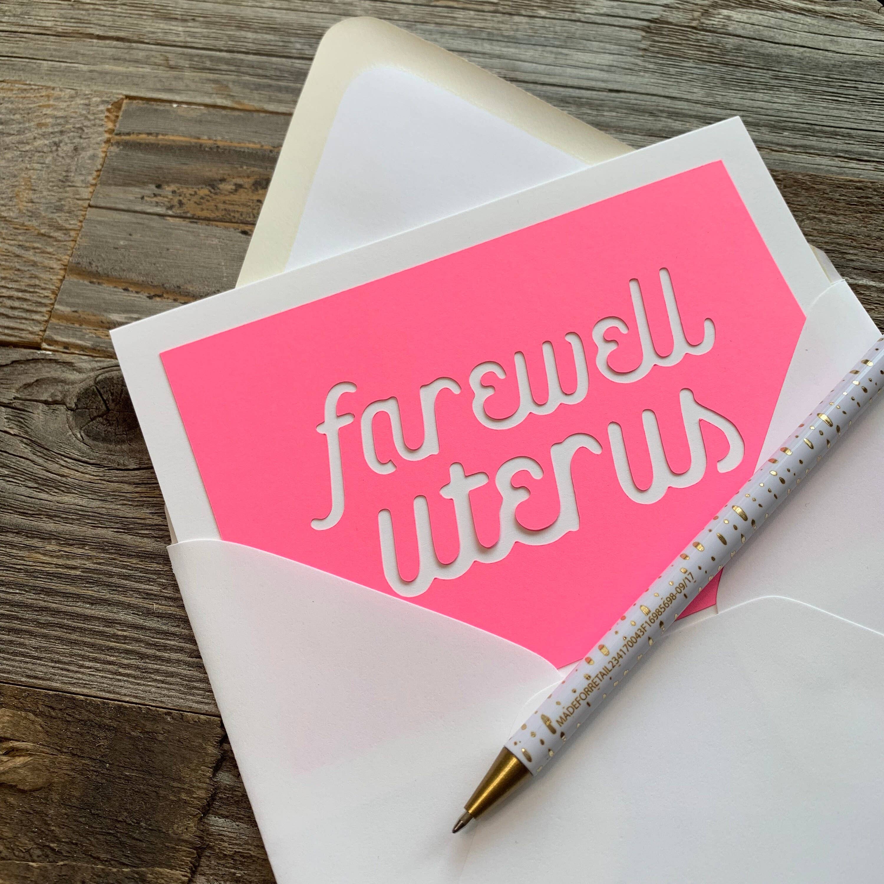 Louise Lauret - Wholesale Everyday Greeting Card - Humorous Farewell & Bon Voyage Uterus Hysterectomy Card8