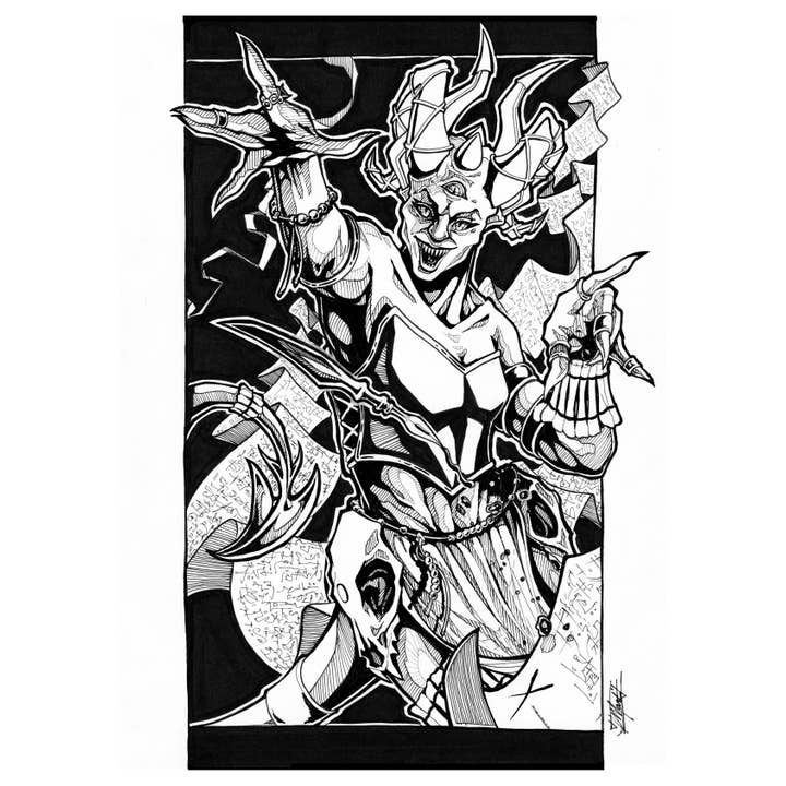Indi Martin Art - Wholesale Coloring & Activity Book - Adult - Coloring Book: Villains & Villagers - Fantasy Characters5