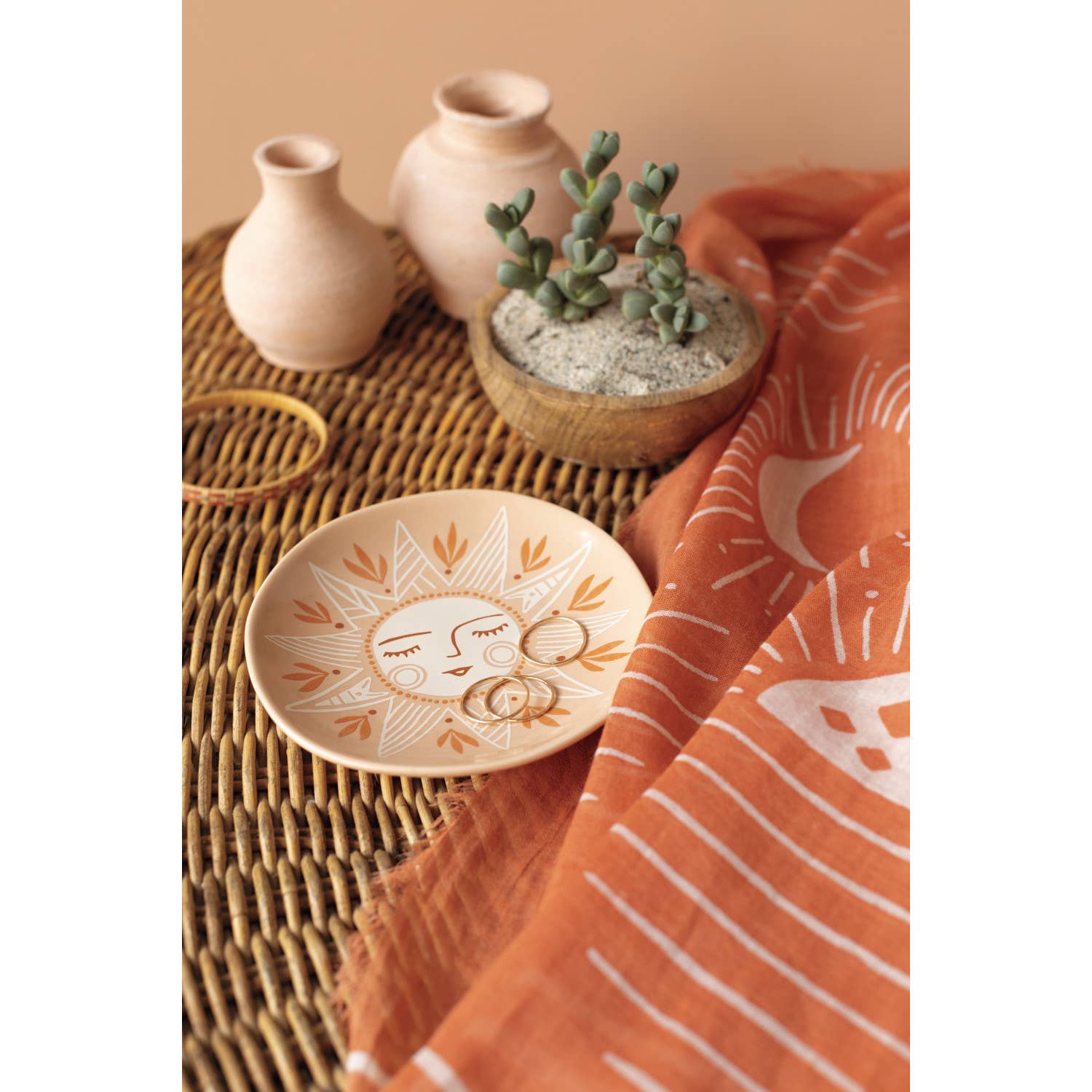 Danica Studio - Wholesale Decorative Tray - Danica Studio Soleil Sun Shaped Ceramic Trinket Tray5