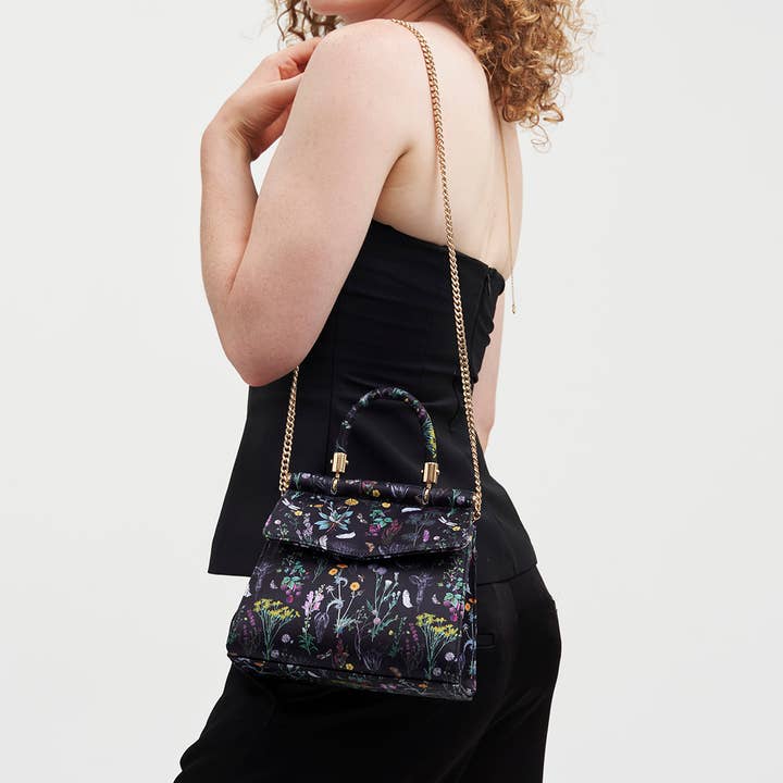 Fable England - Wholesale Top Handle Bag - Women's - Wilderness Black Mini Top Handle Tote1