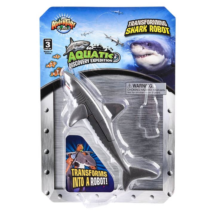 La Luna Bella - Toys - Vente Jouet classique – enfant - Jouets pour enfants GREAT WHITE SHARK ROBOT ACTION FIGURE LLB4
