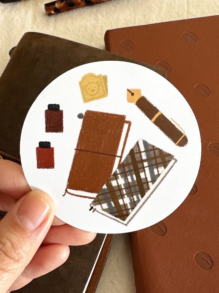 Vormgesneden sticker 'schrijfhoek' voor wholesale door Bloom Paper Studio