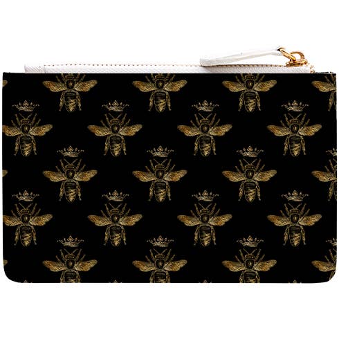 Portamonete nero Golden Bees per la vendita all'ingrosso da parte di Stringberry