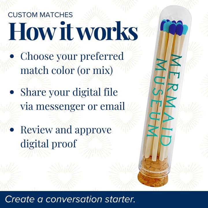 Thankful Greetings - Wholesale Matches - Custom Branded - 4" Matches in Mini Cloche Jar28