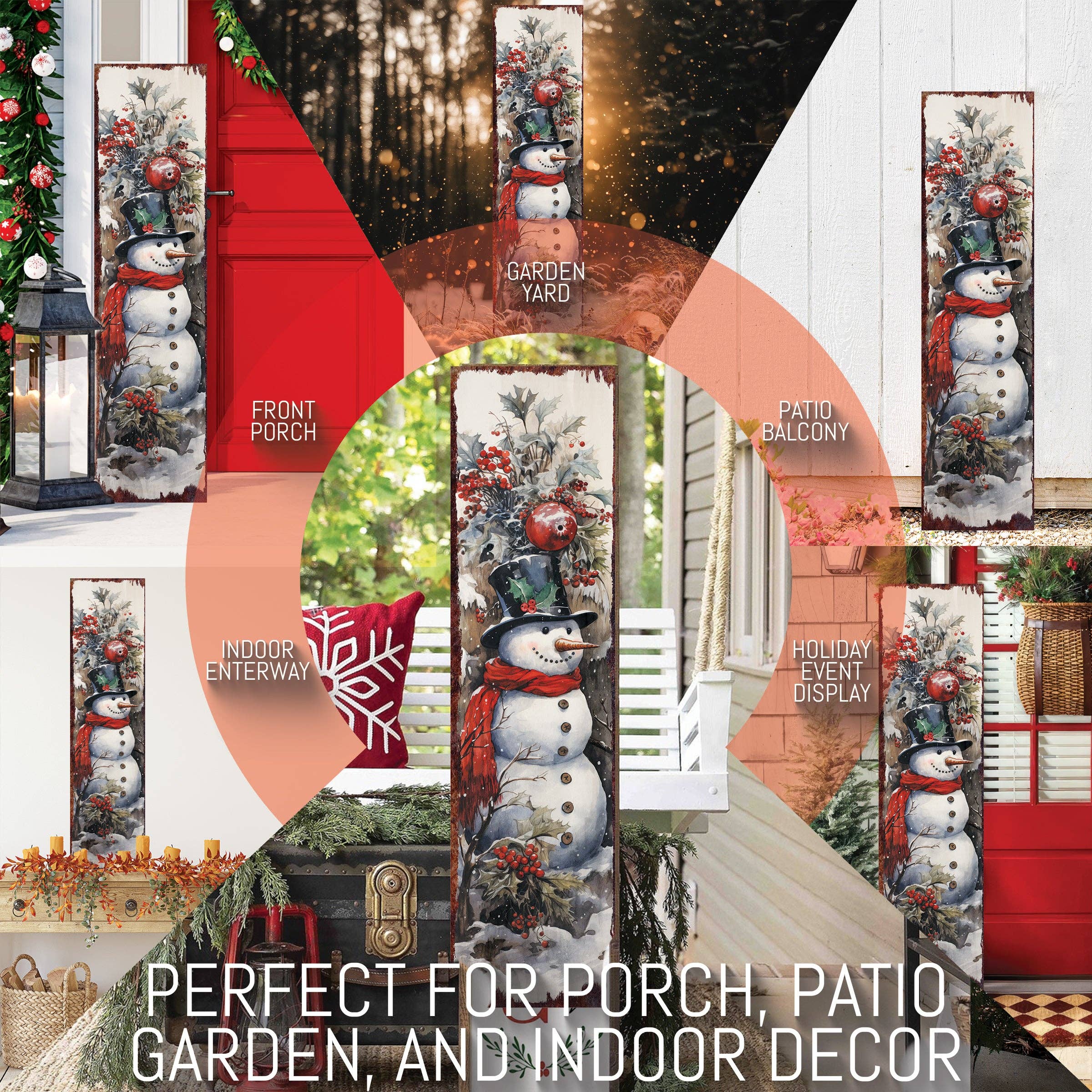 TX USA Corporation - Wholesale Christmas Decoration - Winter Welcome Snowman Porch Sign | Rustic Farmhouse Outdoor Decor2