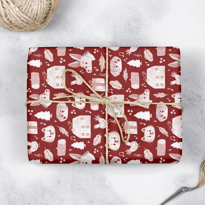 Bremen Musicians wrapping - Large wrapping paper sheets for wholesale by My Sweet Paper Card