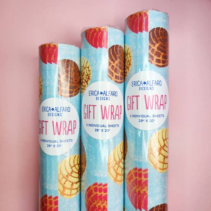 Erica Alfaro Designs - Wholesale Wrapping Paper Roll - Pan Dulce Concha Gift Wrap Roll of Sheets3