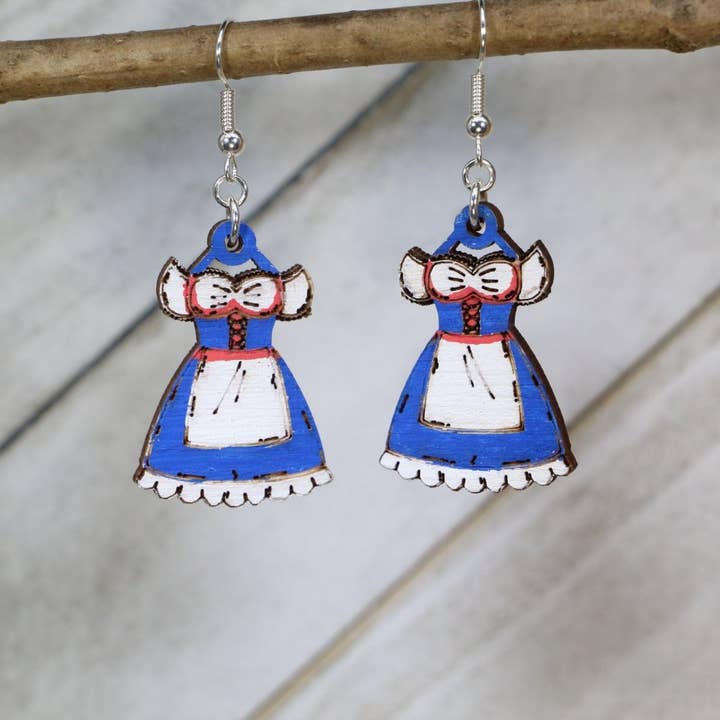 Cates Concepts - Wholesale Dangle Earrings - Dirndl Delight Wooden Earrings1