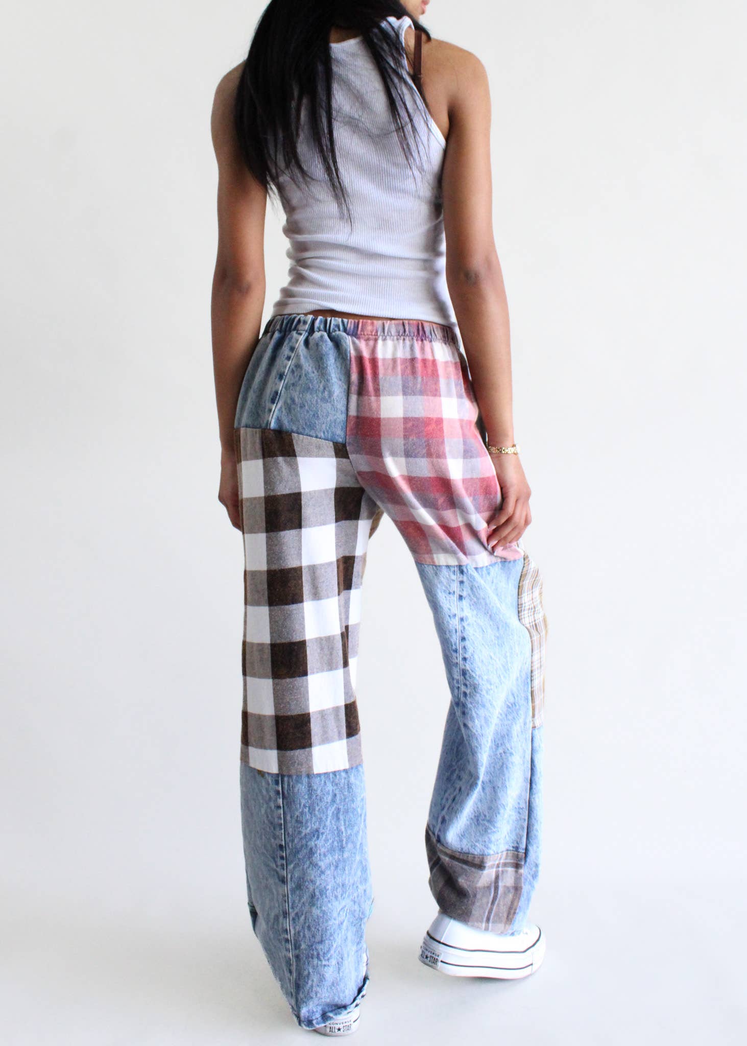 American Recycled Clothing - Wholesale Pants - Women's - Flannel & Denim Combo Pants Bundle15