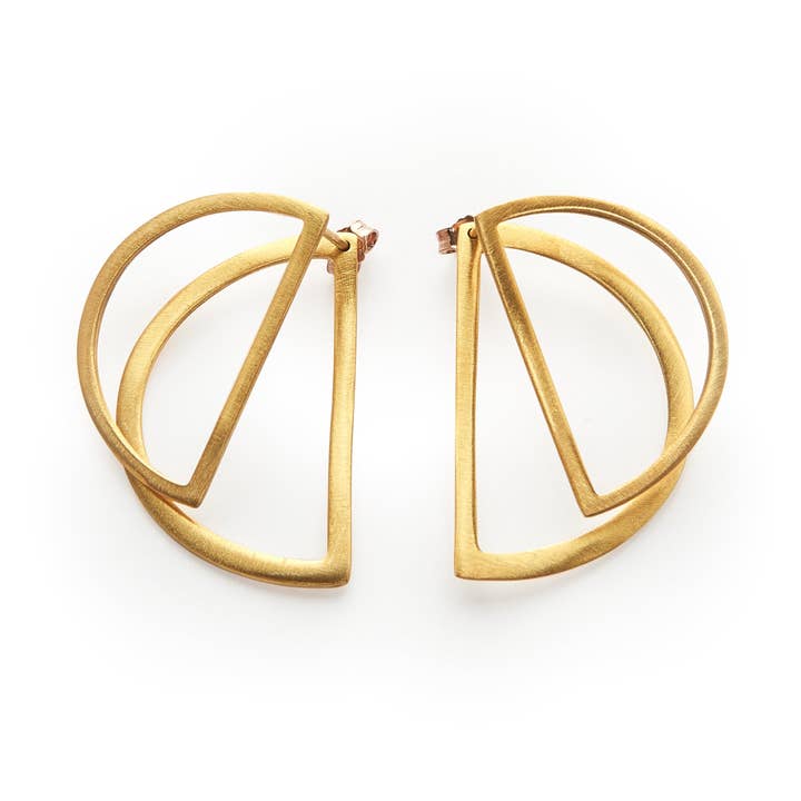 Half Moon Ear Jacket Earrings for wholesale by Lilian Syrigou