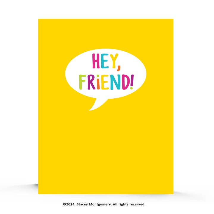 Friend Speech Bubble Friendship Card for wholesale by Stacey M Design